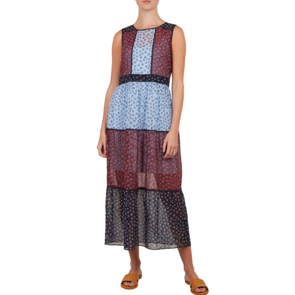 *clearance* New-tags-Ted Baker boho dress sz 5 (US size 12) blue/burgundy